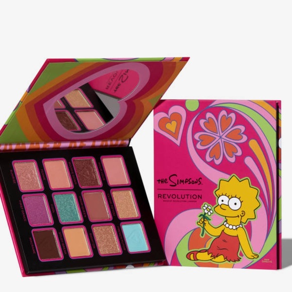 The Simpsons x Revolution Summer of Love Eyeshadow Palette 12 Shades NIB - Picture 2 of 9